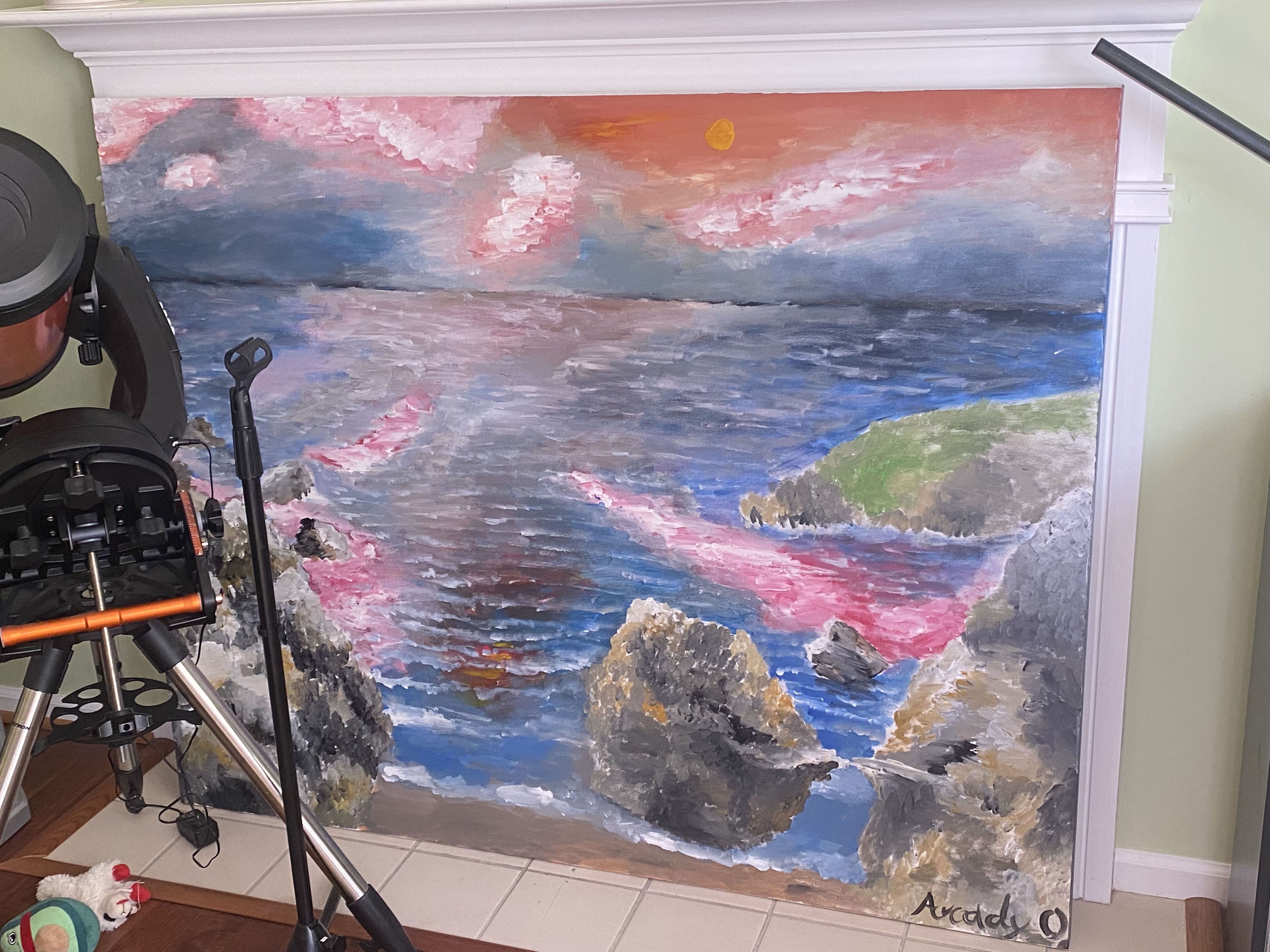 Beautiful Cliffside painting