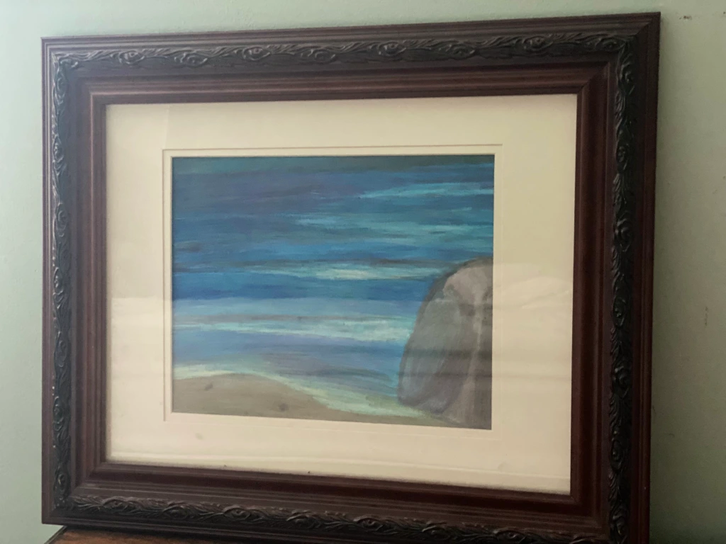 Cliffside pencil drawing